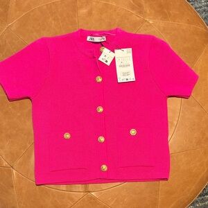 Zara women’s Pink Short Sleeve Top